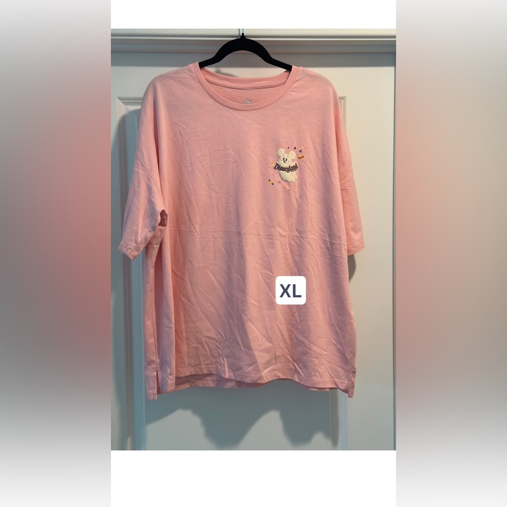 Disney Parks Disneyland Resort Ghost Mickey & Minnie Halloween Pink T-Shirt XL